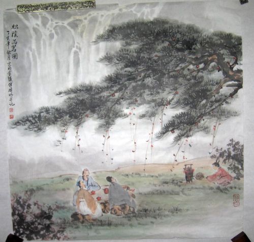 作者：傅瑜明松阴品茗图￥：协商单击鼠标查看详细介绍！